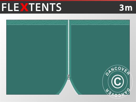 Bočna stranica s patentnim zatvaračem za FleXtents, 3m, Zelena