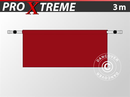 Halv sidovägg för FleXtents PRO Xtreme, 3m, Röd