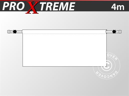 Halv sidevegg for FleXtents PRO Xtreme, 4m, Hvit