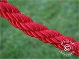 Pleciony sznur do barier odgradzających, 150cm, Czerwony ze Srebrnym zaczepem DOSTĘPNA TYLKO 2 SZTUKA