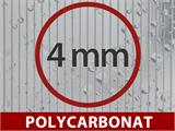 Orangerie Polycarbonat OASIS, sechskantig 3,91m², Palram/Canopia, 2,13x2,47x2,67m, Anthrazit