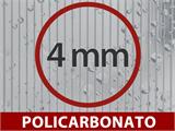 Estufa em policarbonato, Strong NOVA 16m², 4x4m, Prateado