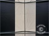 Lagerzelt PRO 8x12x5,2m PVC mit Dachfenster, Grau