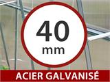 Serre polycarbonate TITAN Arch 130, 12m², 3x4m, Argent