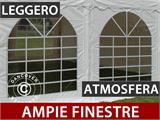 Tendone per feste Original 4x6m PVC, Grigio/Bianco
