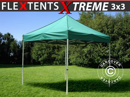 Brzo sklopivi paviljon FleXtents Xtreme 50 3x3m Zelena