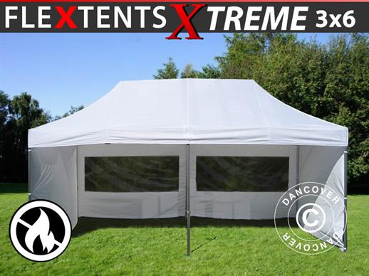 Pop up aiatelk FleXtents Xtreme 50 3x6m Valge, Tuld Tõkestav, kaasas 6 külgseinad