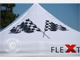 Namiot ekspresowy FleXtents PRO z pełnym zadrukiem cyfrowym, 4x4m, zawierający 4 ściany boczne