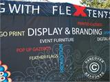 Brzo sklopivi paviljon FleXtents PRO s punim digitalnim tiskom, 4x6m, uključ. 4 bočne stranice