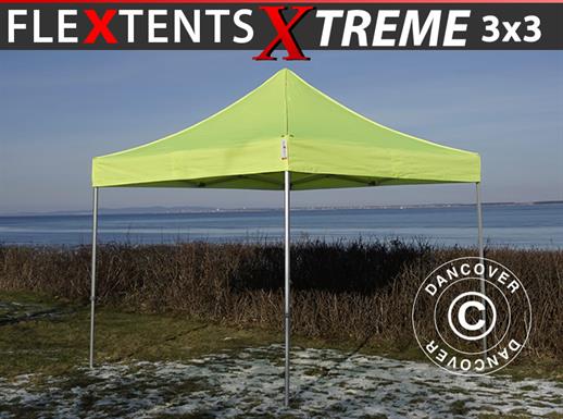 Brzo sklopivi paviljon FleXtents Xtreme 50 3x3m Neon žuta/zelena