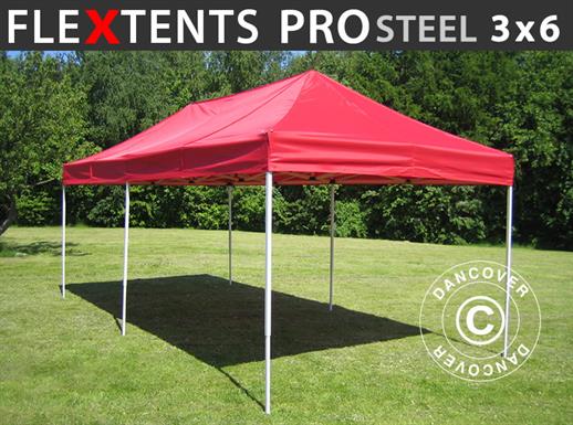 Pop up aiatelk FleXtents PRO Steel 3x6m Punane