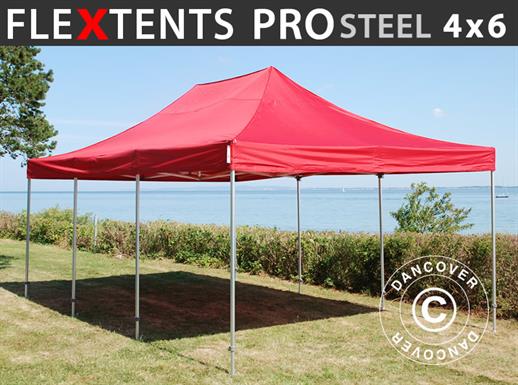 Pop up aiatelk FleXtents PRO Steel 4x6m Punane