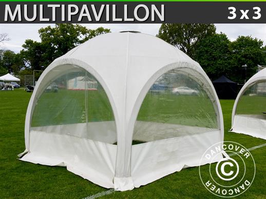 Kopułowy namiot imprezowy Multipavillon 3x3m, Biały