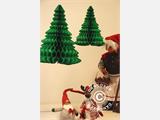 Honeycomb juletræ, 40cm, Grøn, 10 stk.