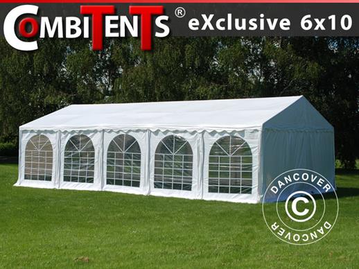 Tenda para festas, Exclusive CombiTents® 6x10m, 3-em-1, Branco