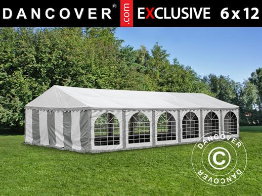Namiot imprezowy Exclusive 6x12m PCV, Szary/Biały