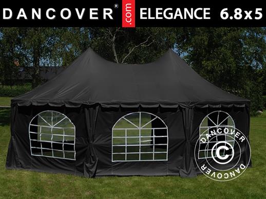 Šator za zabave Elegance 6,8x5m, Crna