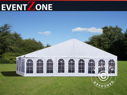 Carpa para eventos profesional EventZone 9x12m PVC, Blanco