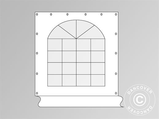 Ściana boczna z oknem do namiotu imprezowego SEMI PRO 8m serii, Biały