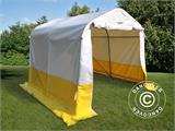Namiot roboczy PRO 2,4x2,4x2m, PCV, biały/żółty, trudnopalny