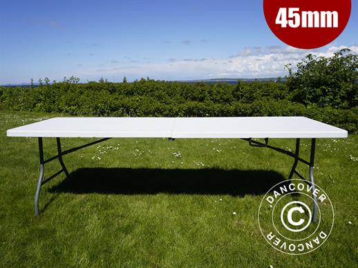 Hopfällbart bord 240x76x74cm, Ljusgrå (10 st.)