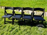 Kokoontaitettavat tuolit Musta 44x46x77cm, 8 kpl.