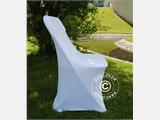 Elastyczny pokrowiec na krzesło 44x44x80cm, Biały (1 szt)